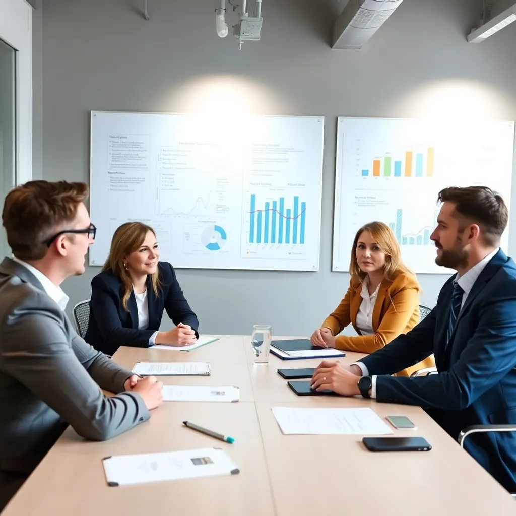 Beratungsgespräch zum Thema Change Management mit Geschäftsleuten